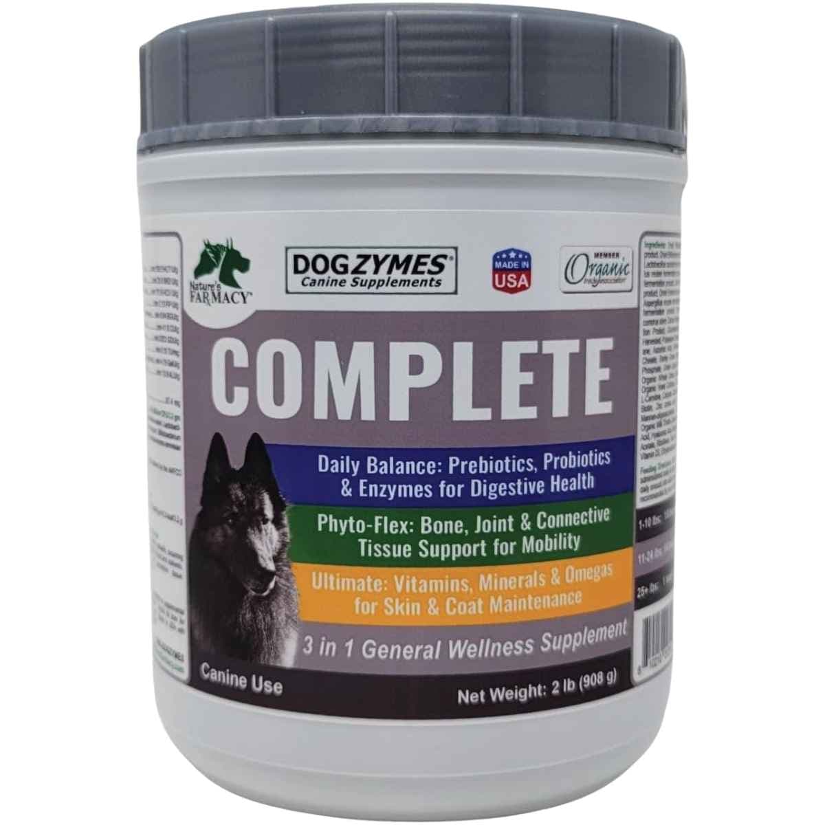 Dogzymes Complete en polvo para perros, presentación de 908 g (2 lb)