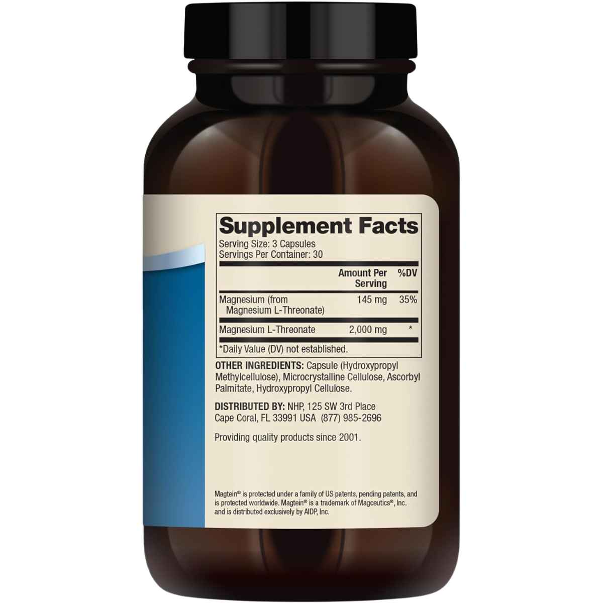 Información del suplemento de Dr. Mercola magnesio avanzado con L-treonato, 90 cápsulas
