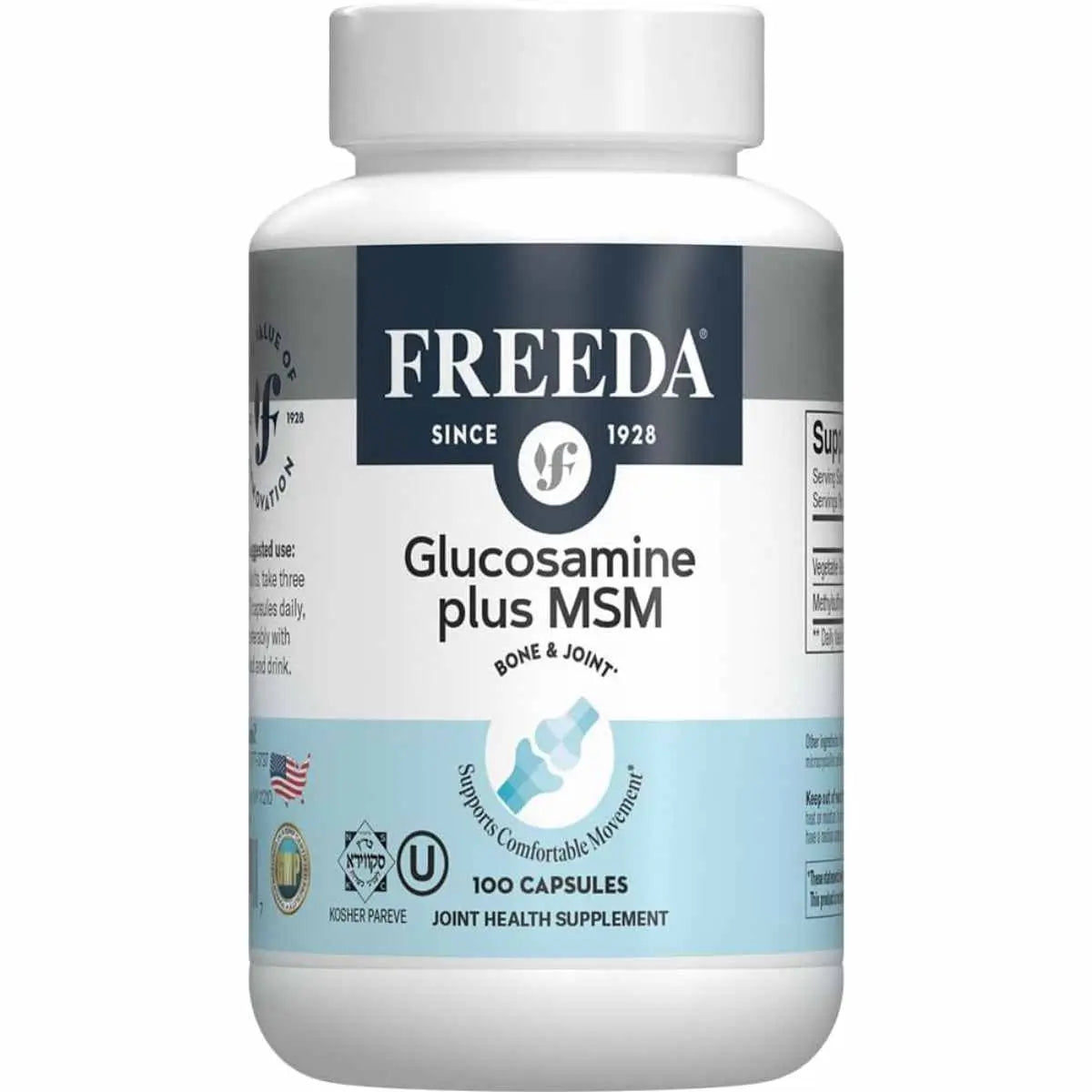 Freeda Glucosamina MSM - Cápsulas para soporte articular