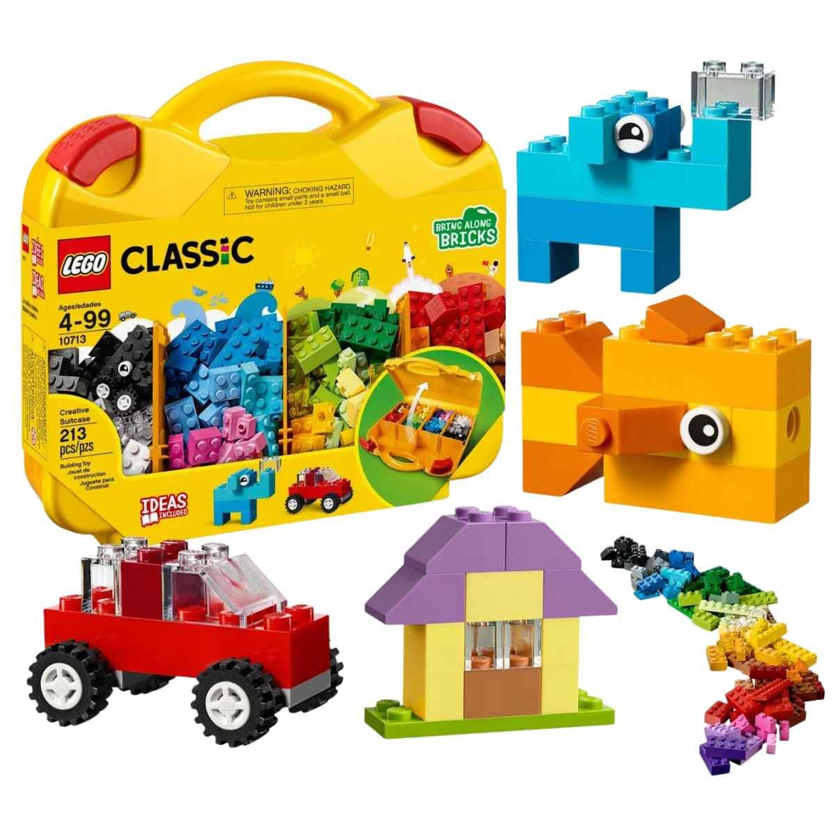 LEGO Classic maletín amarillo 10713 con 213 piezas de construcción
