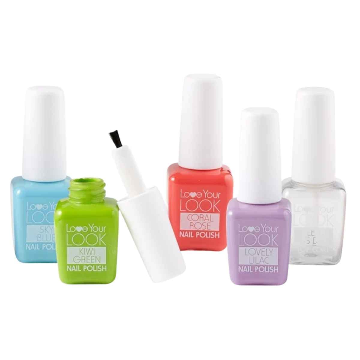 Frascos de esmalte de juguete Melissa & Doug Love Your Look en varios colores