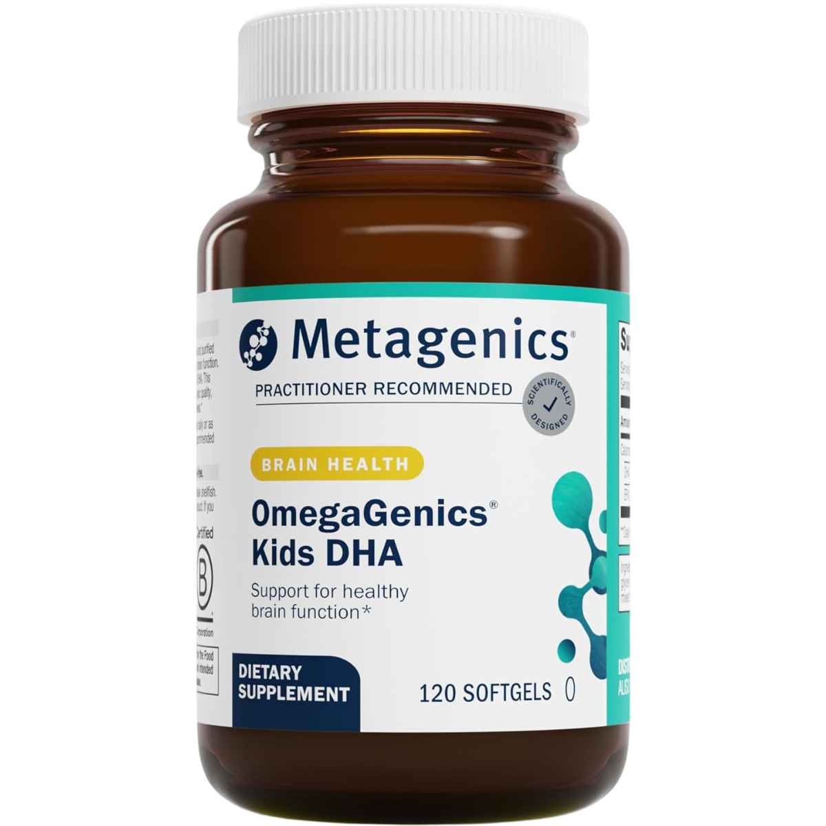 Metagenics OmegaGenics Kids DHA 100 mg DHA 120 cápsulas blandas frontal