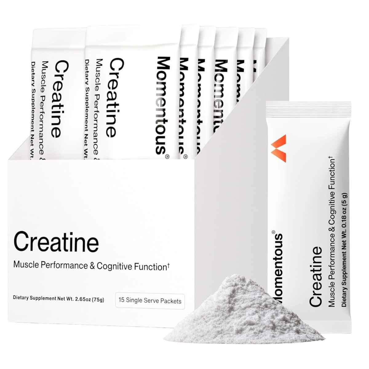 Caja de suplemento Momentous Creatina 15 sobres