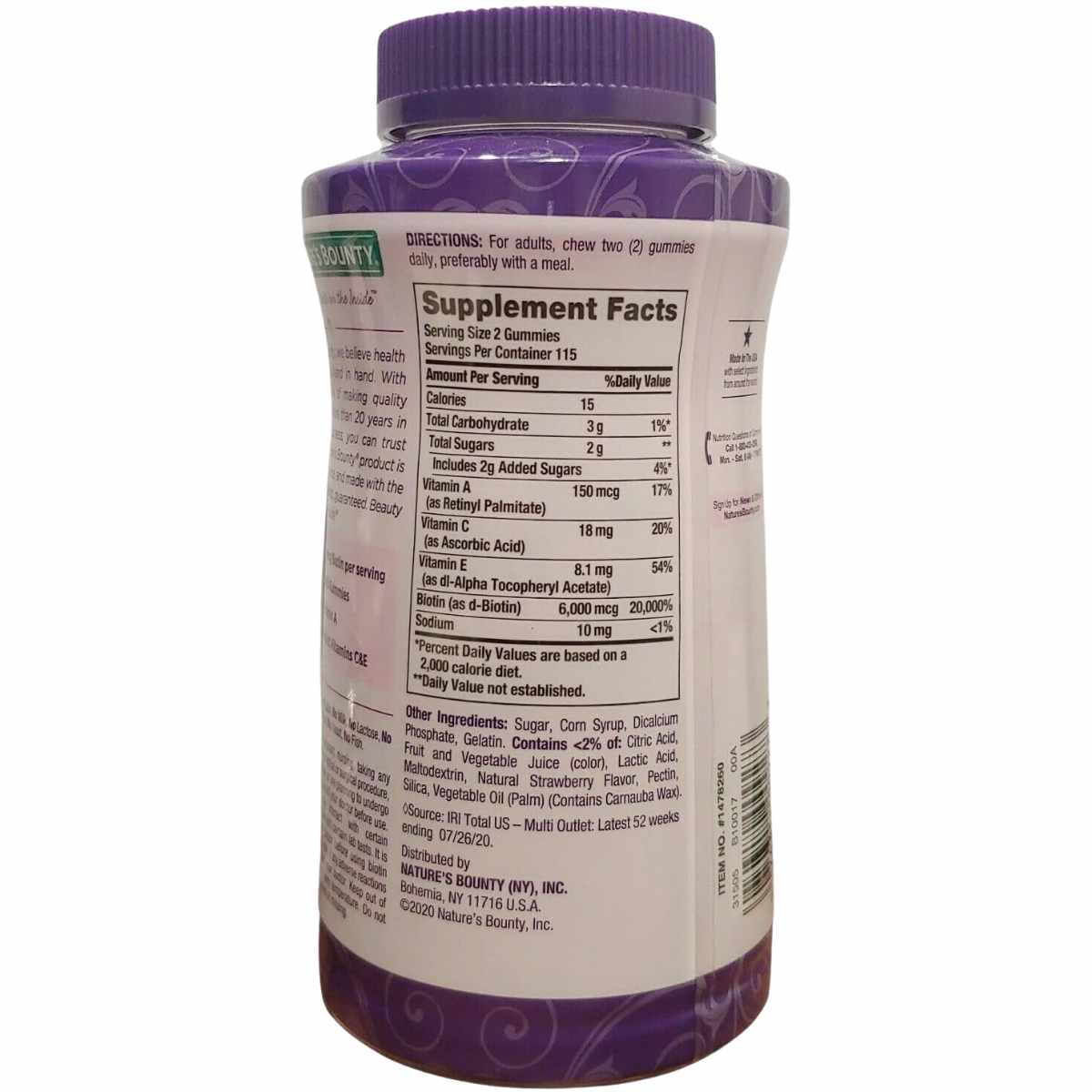 Nutrientes Esenciales en Nature's Bounty Cabello, Piel y Uñas - 230 Gomitas