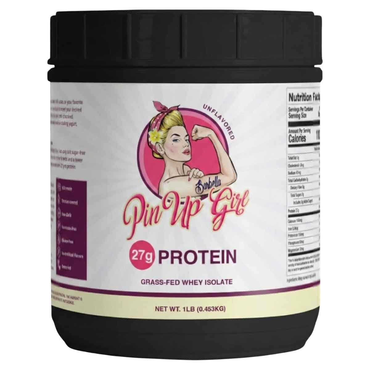 Frasco de suplemento Pin Up Girl Aislado de Proteína de Suero 1 lb