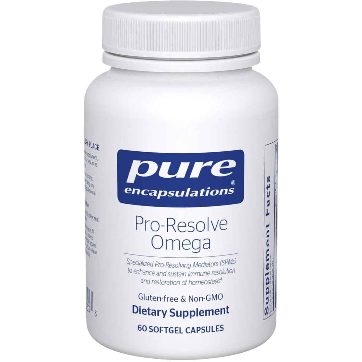 Pure Encapsulations Pro-Resolve Omega 300 mcg SPMs 60 cápsulas blandas frontal