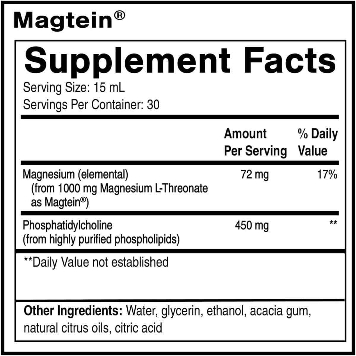 Información del suplemento Quicksilver Scientific Liposomal Magtein