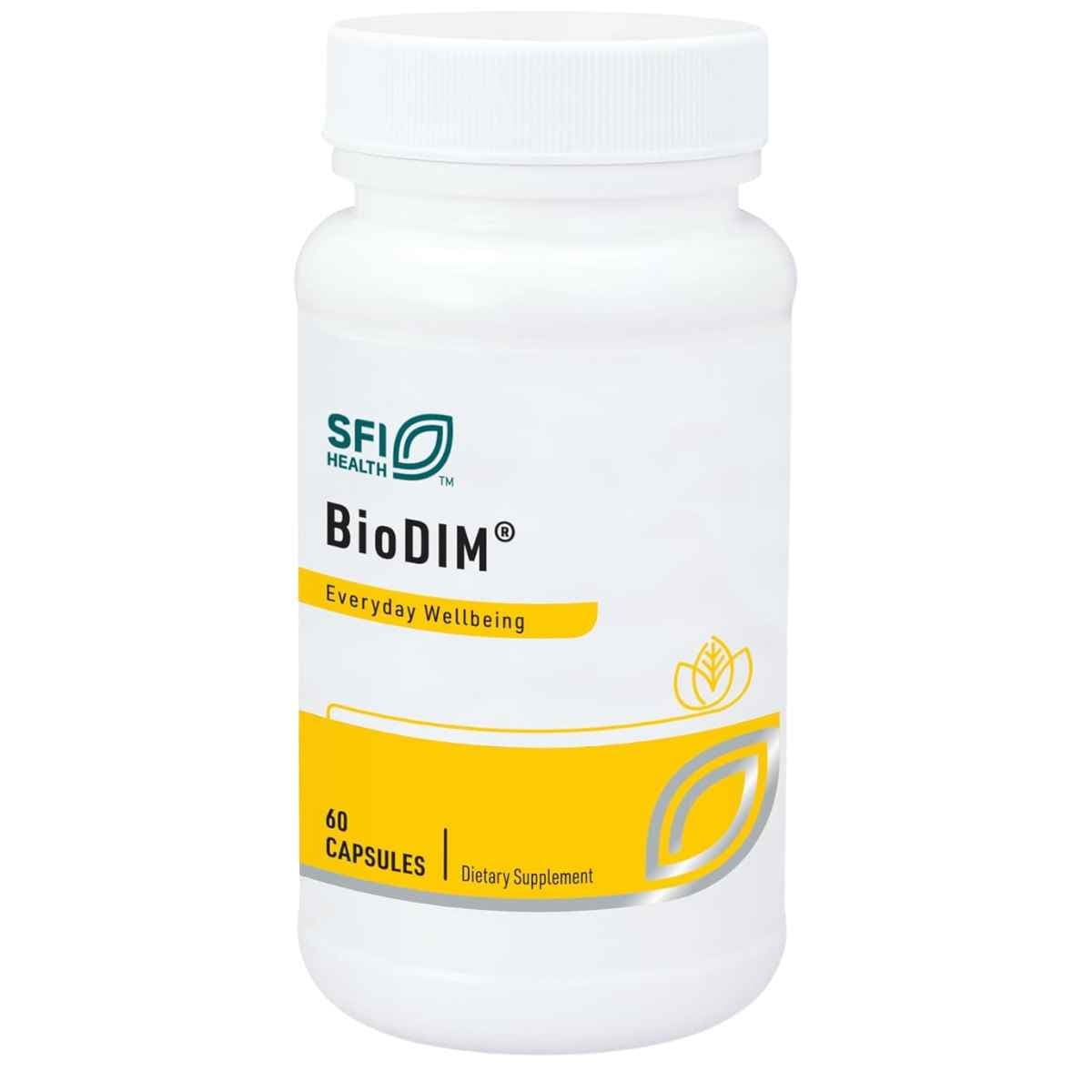 Frasco de suplemento SFI Health BioDIM 60 cápsulas