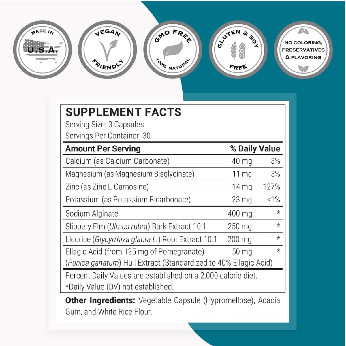 Información del suplemento SuperSmart Acid Balance Formula, 90 cápsulas vegetarianas.