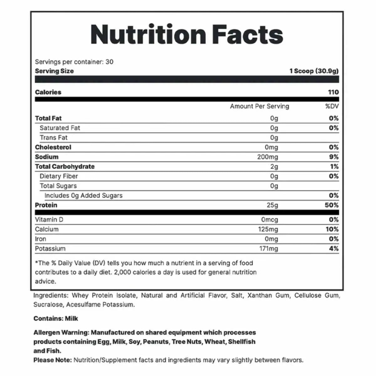 Redcon1 Isotope proteina aislada de suero - Sabor Yogur de arándanos - 927 g - 30 Servicios - Tabla Nutricional - Haz Tu Pedido