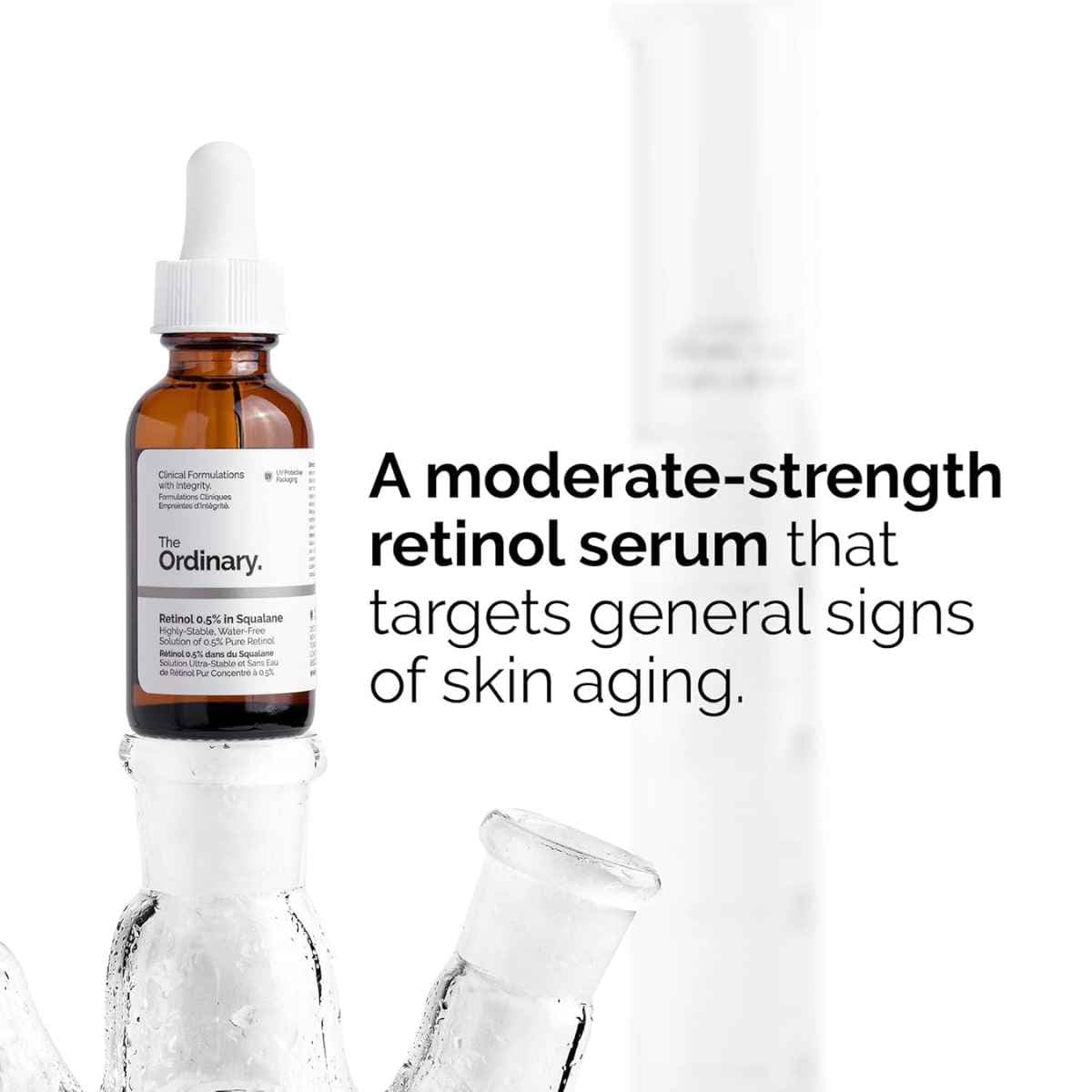 Tabla nutricional del sérum The Ordinary Retinol 0.5% en Escualano 30 ml Gotas