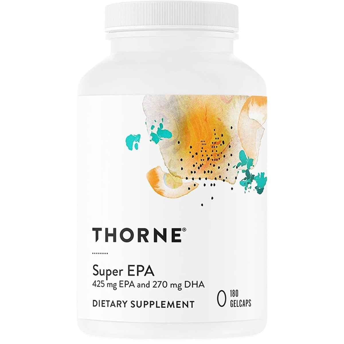 THORNE Super EPA omega 3 813 mg, frasco de 180 cápsulas blandas