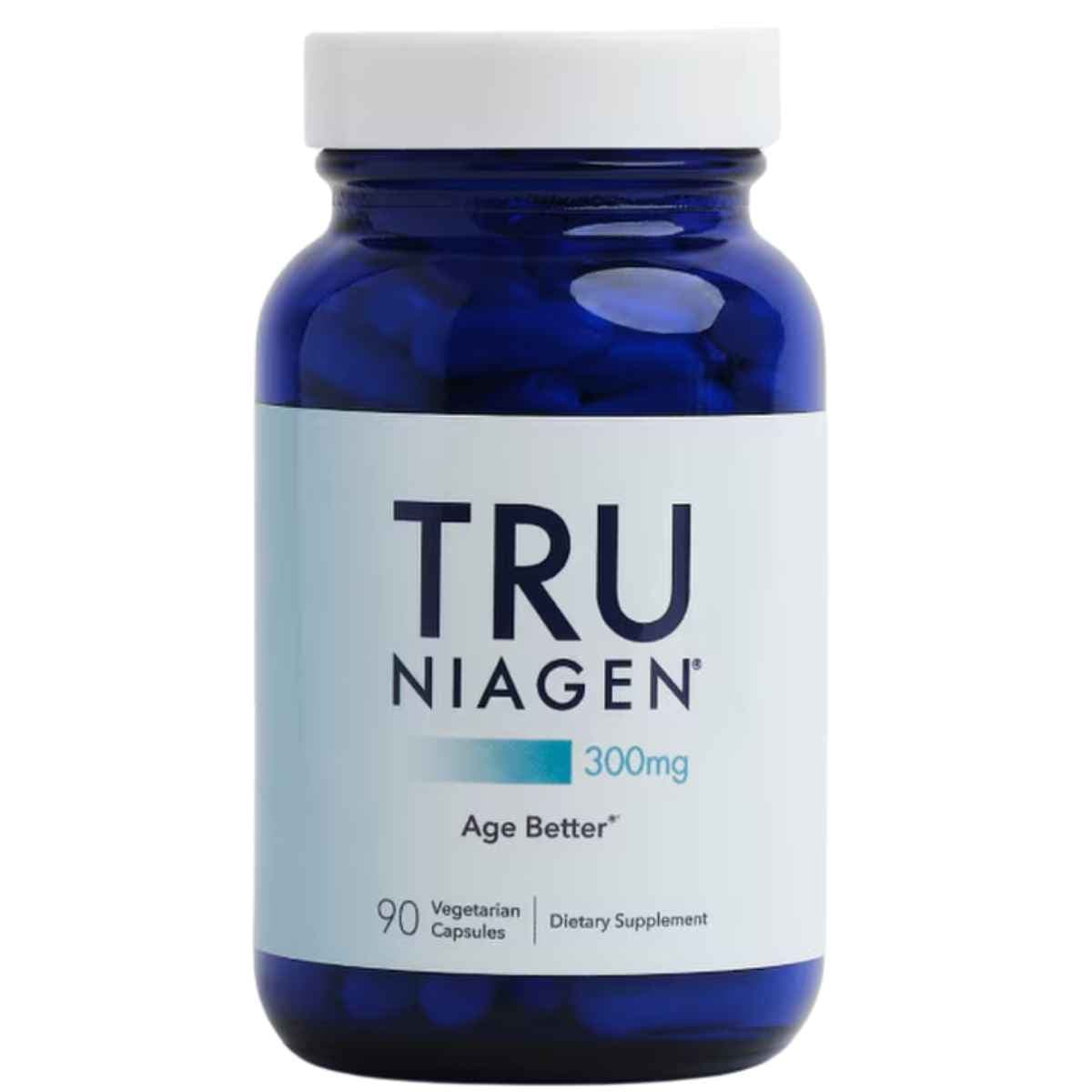 TRU NIAGEN NAD+ ribósido de nicotinamida 300 mg, frasco de 90 cápsulas vegetarianas