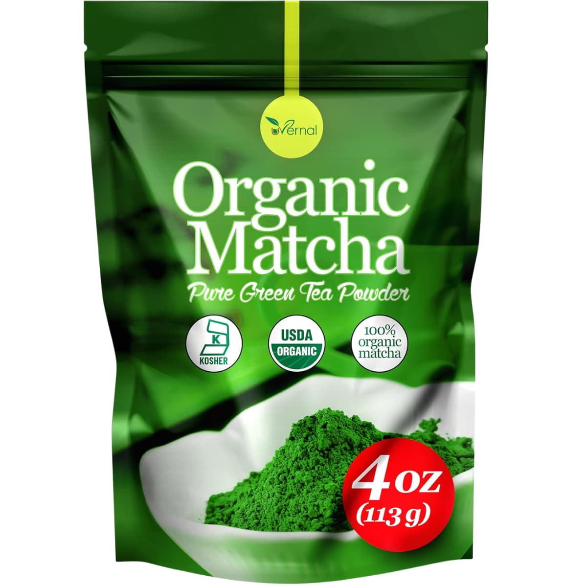 Bolsa de suplemento Uvernal Té Verde Matcha Orgánico 113 g