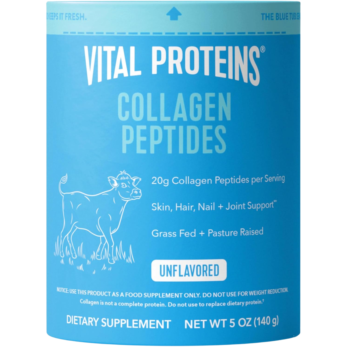Vital Proteins péptidos de colágeno sin sabor, envase de 140 g