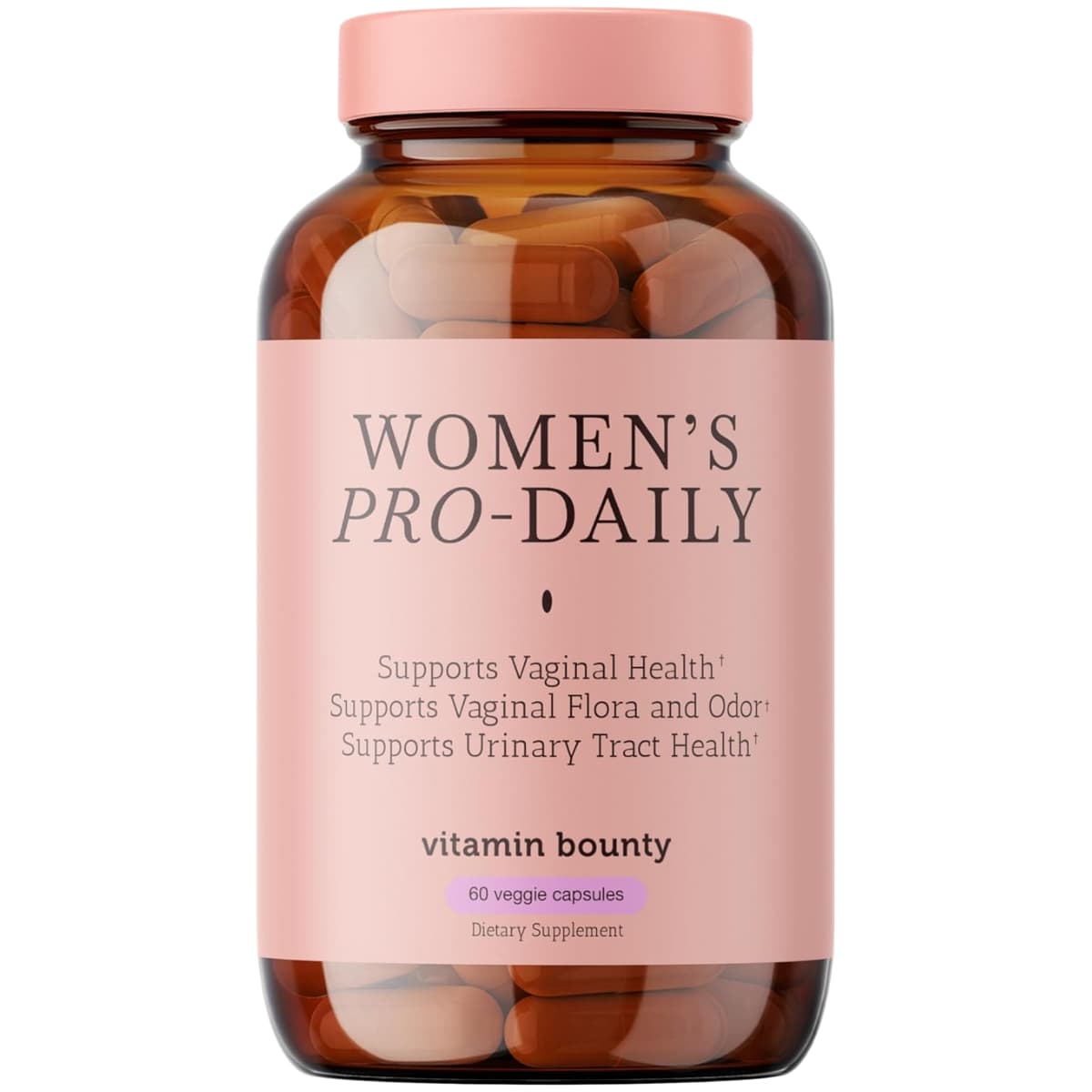 Frasco de suplemento Vitamin Bounty Probióticos para Mujeres 10 Billones CFU 60 cápsulas