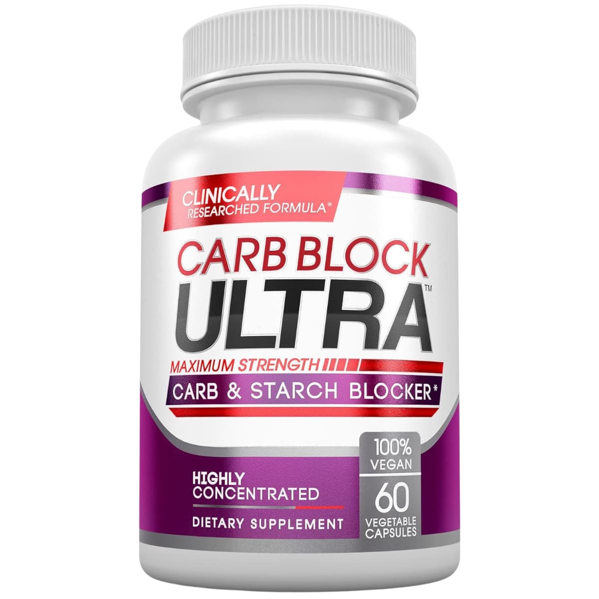 Frasco de suplemento Vivid Health Nutrition Extracto de Frijol Blanco 60 cápsulas vegetales