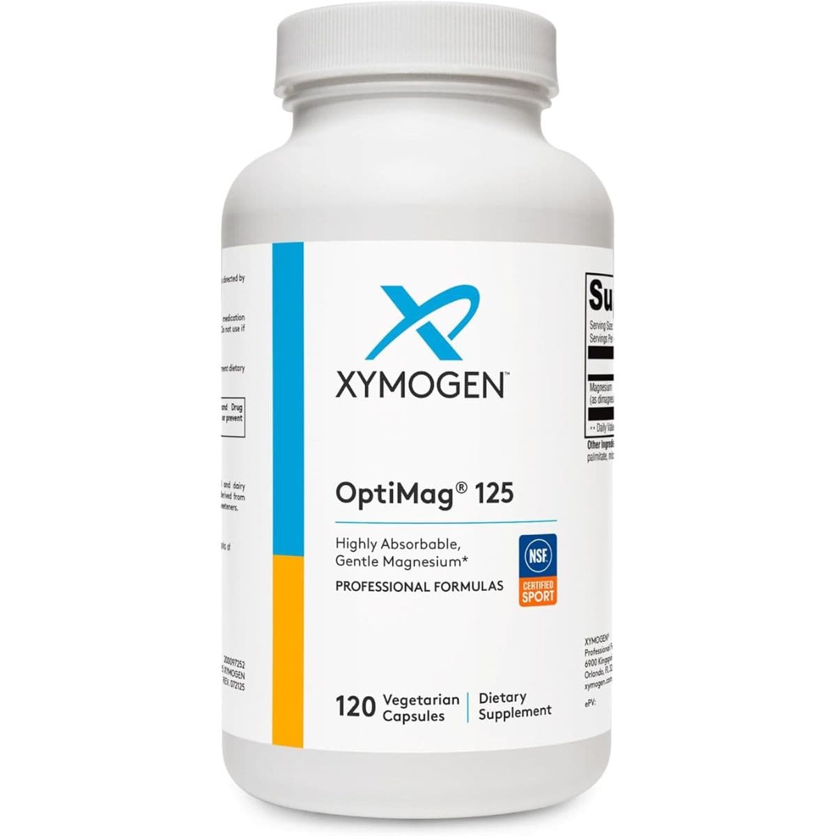 XYMOGEN OptiMag 125, 120 cápsulas