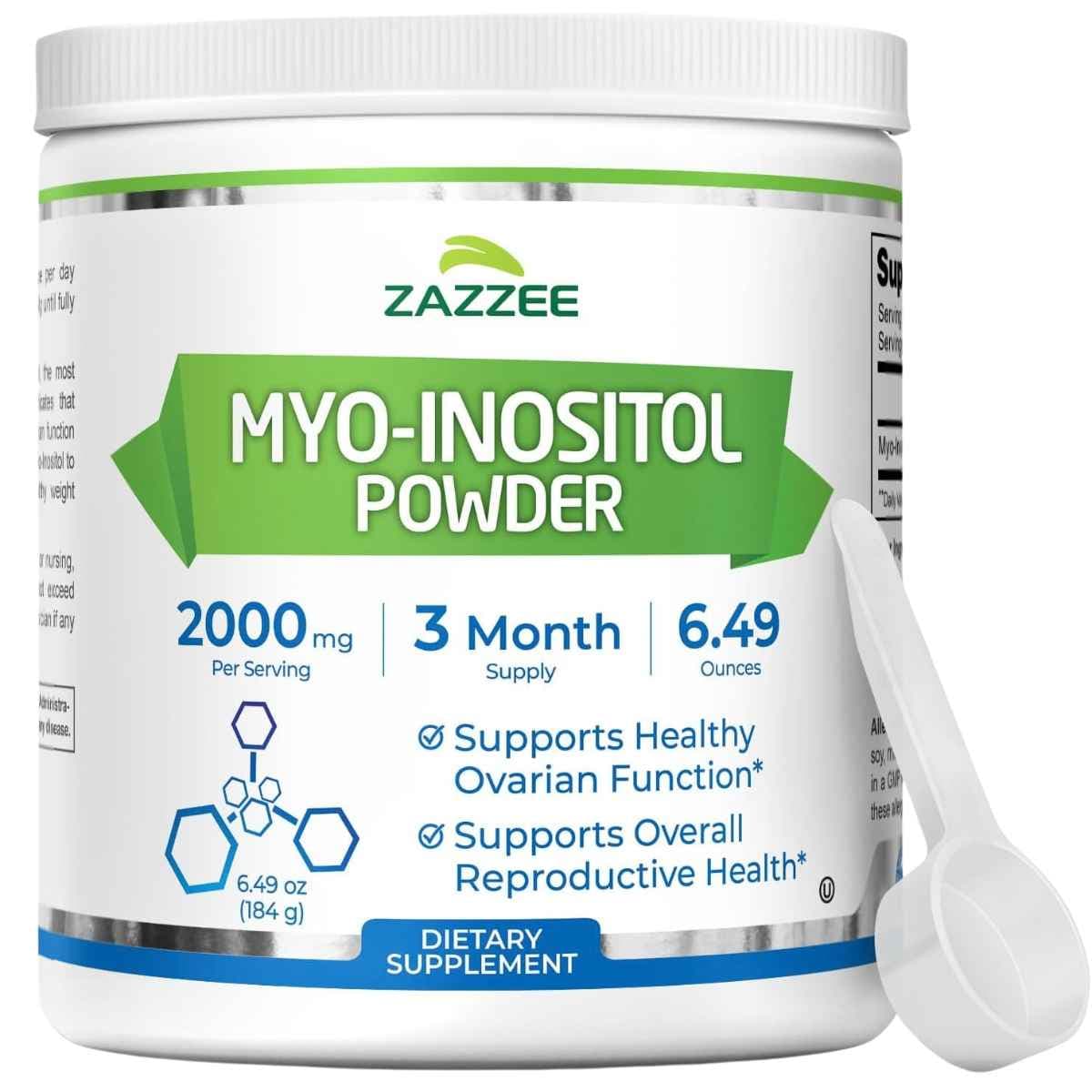 Zazzee Myo-Inositol en polvo 184 g