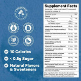 Tabla nutricional del suplemento 1 Above Jet Lag Relief 10 tabletas efervescentes