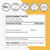 EDTA 1000 mg - 180 Cápsulas Vegetarianas