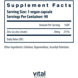 Vital Nutrients - Citrato de Zinc (30 mg)