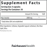 Fairhaven Health Myo-Inositol For Men And Womens - 120 Cápsulas