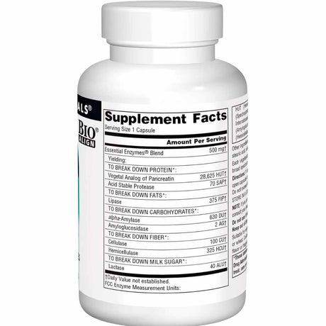 Enzimas Esenciales - 500 mg - 120 Cápsulas - Haz Tu Pedido