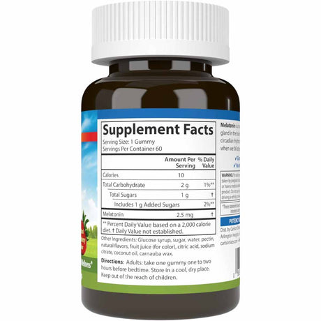 Melatonina - 2.5 mg - Fresa - 60 Gomas Vegetarianas - Haz Tu Pedido