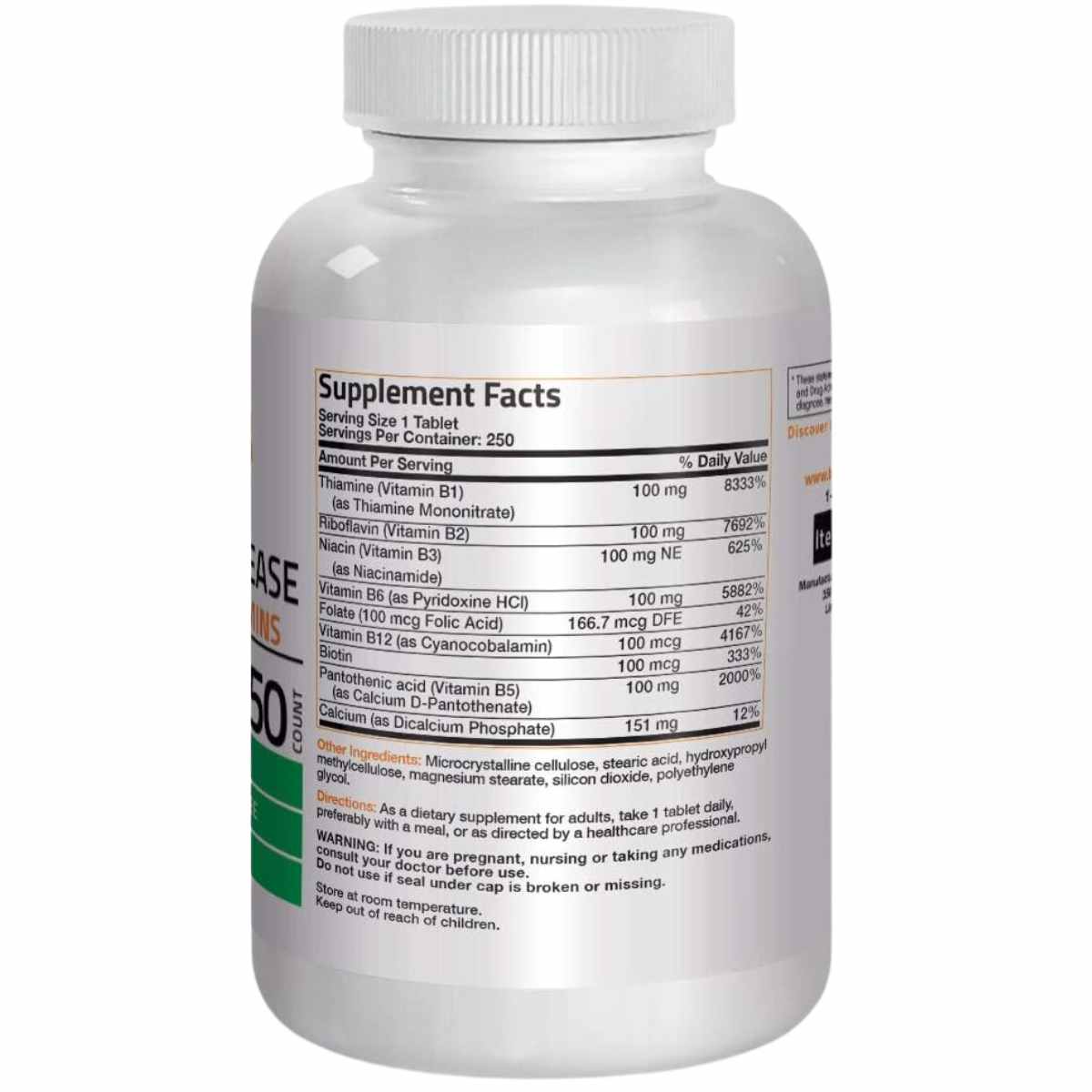 Complejo de Vitamina B - 250 Tabletas - Haz Tu Pedido