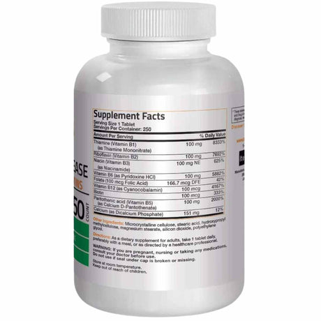 Complejo de Vitamina B - 250 Tabletas - Haz Tu Pedido