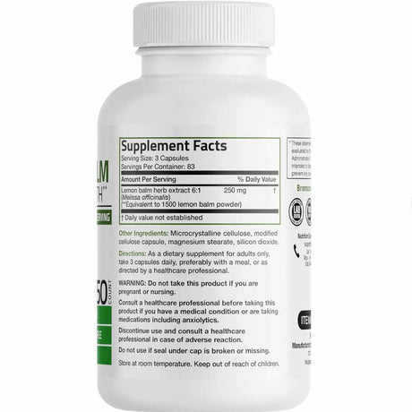 Melissa Bálsamo de limón - 1500 mg - Haz Tu Pedido