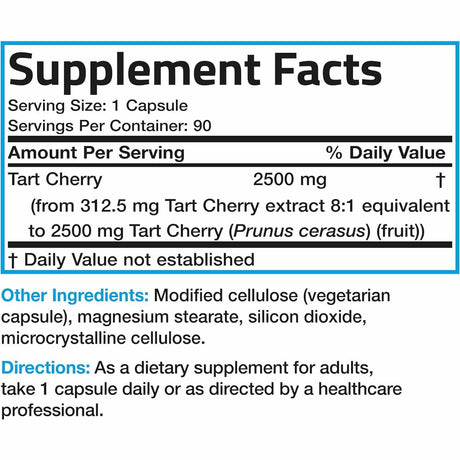 Extracto de Cereza Ácida - 2500 mg - Haz Tu Pedido