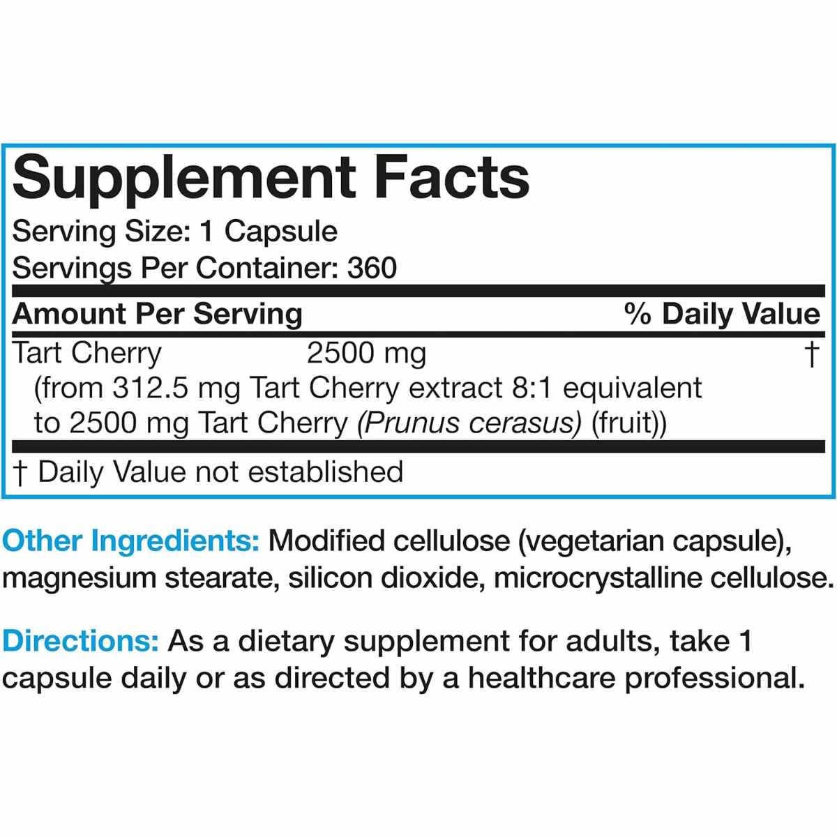 Extracto de Cereza Ácida - 2500 mg - Haz Tu Pedido