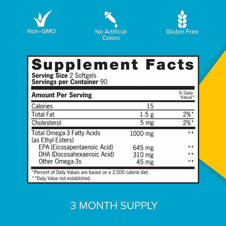 Aceite de Pescado Omega 3 - 1000 mg - Haz Tu Pedido