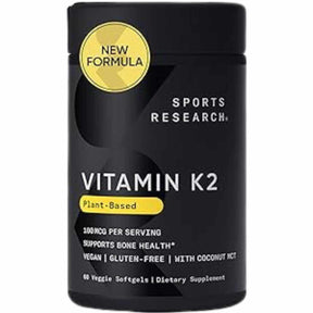Sports Research Vitamin K2 with Coconut Oil -  60 Cápsulas Blandas Vegetales - Haz Tu Pedido