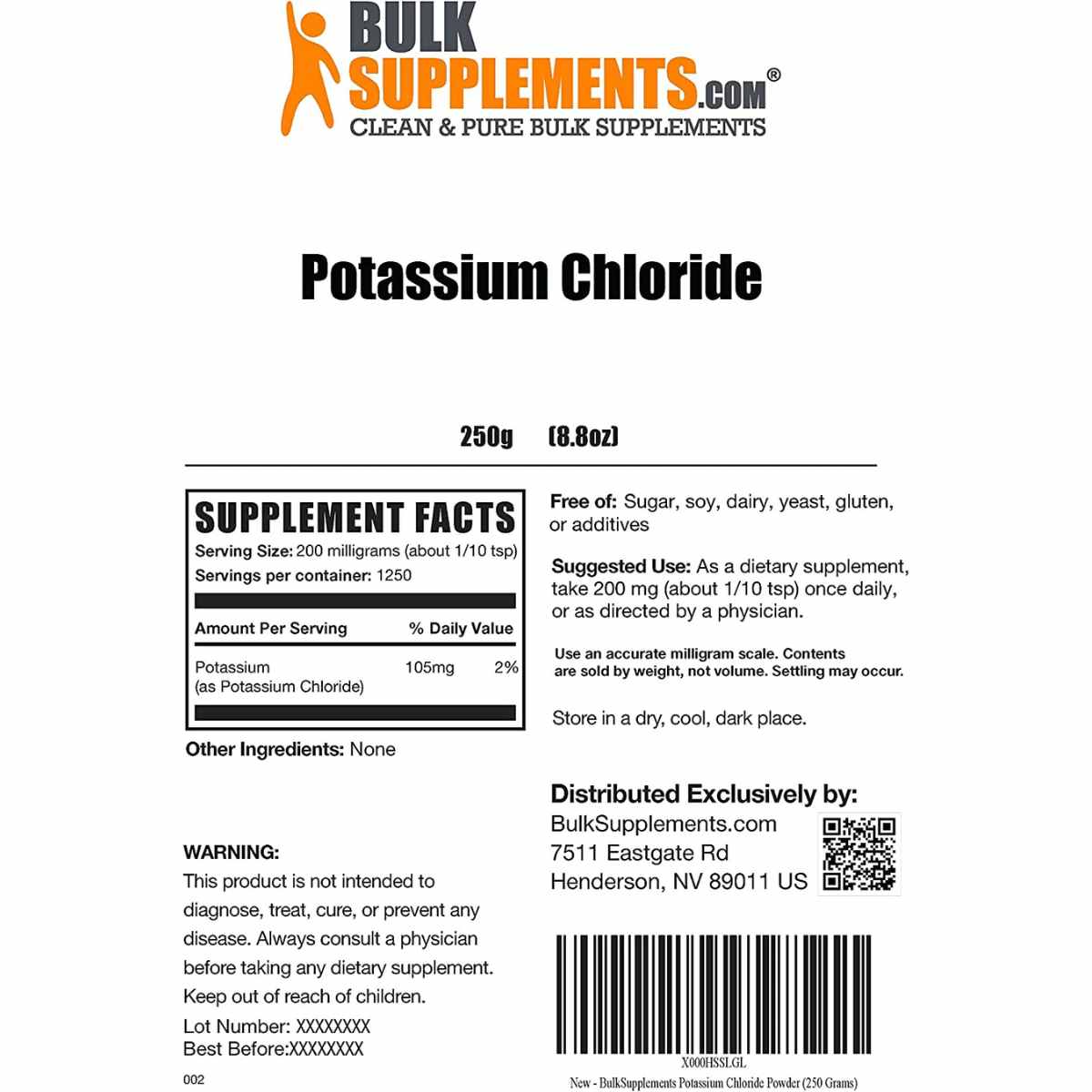 Cloruro de Potasio - 200 mg - Haz Tu Pedido