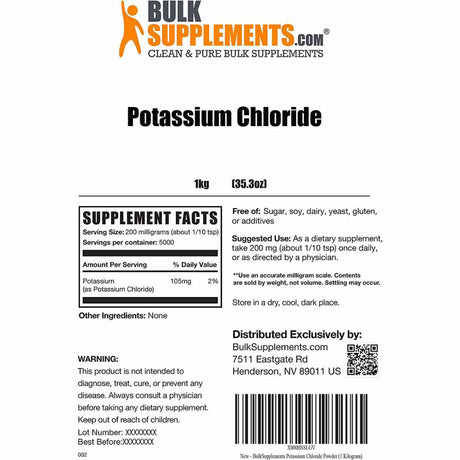 Cloruro de Potasio - 200 mg - Haz Tu Pedido