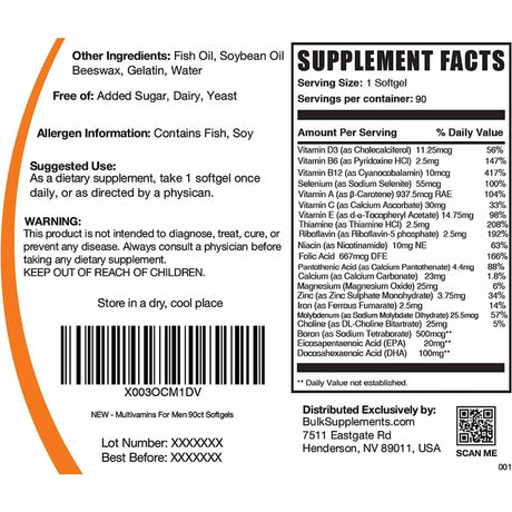 Multivitamínico Diario para Hombres - Haz Tu Pedido