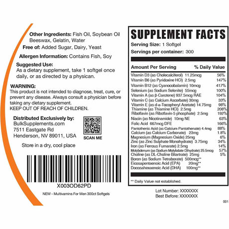 Multivitamínico Diario para Hombres - Haz Tu Pedido