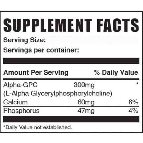 Alfa GPC 600 mg - Haz Tu Pedido