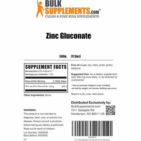 Gluconato de zinc - 285 mg - Haz Tu Pedido