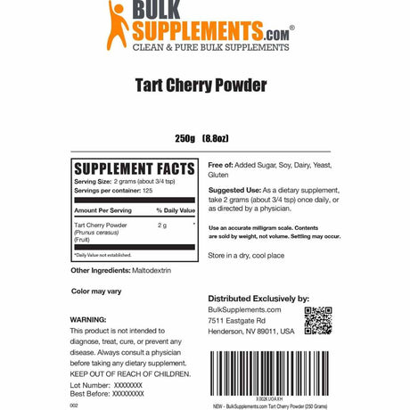Extracto de Cereza Ácida - 2000 mg - Haz Tu Pedido