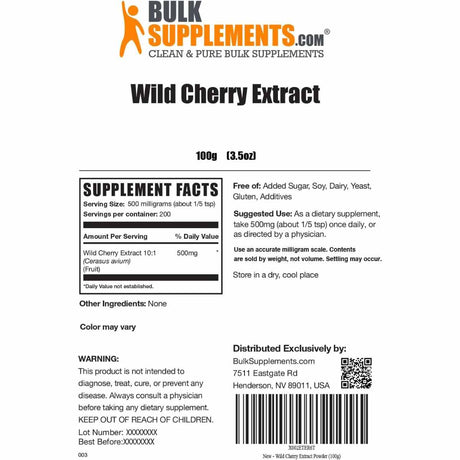 Extracto de Cereza Silvestre - 500 mg - Haz Tu Pedido