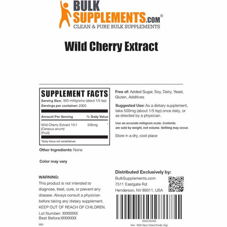 Extracto de Cereza Silvestre - 500 mg - Haz Tu Pedido