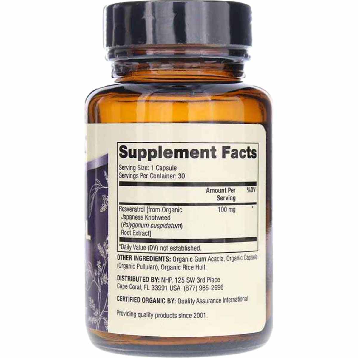 Resveratrol - 100 mg - 30 Cápsulas - Haz Tu Pedido