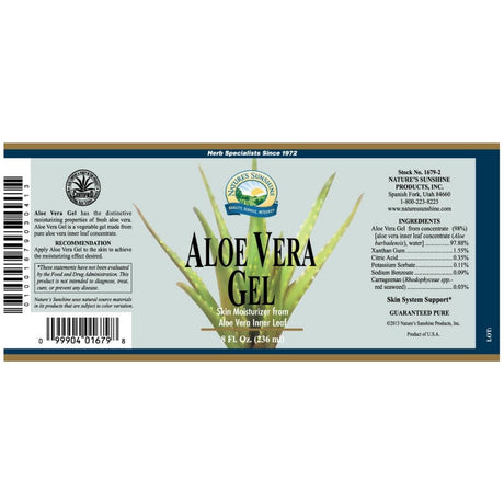 Nature's Sunshine Aloe Vera Gel - 236 ml - Haz Tu Pedido