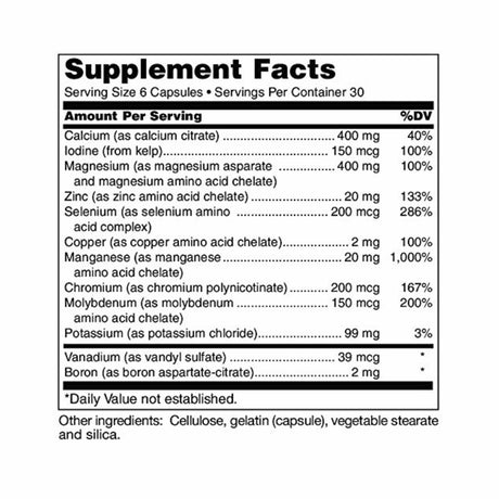 Douglas Laboratories Basic Minerals - 180 Cápsulas - Haz Tu Pedido