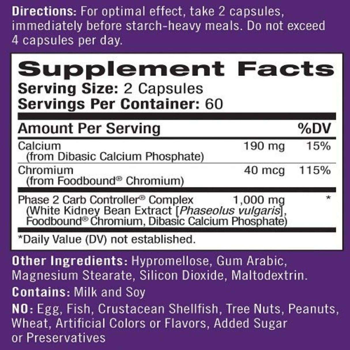 Natrol Carb Intercept with Phase 2 - 120 Cápsulas Vegetales - Haz Tu Pedido