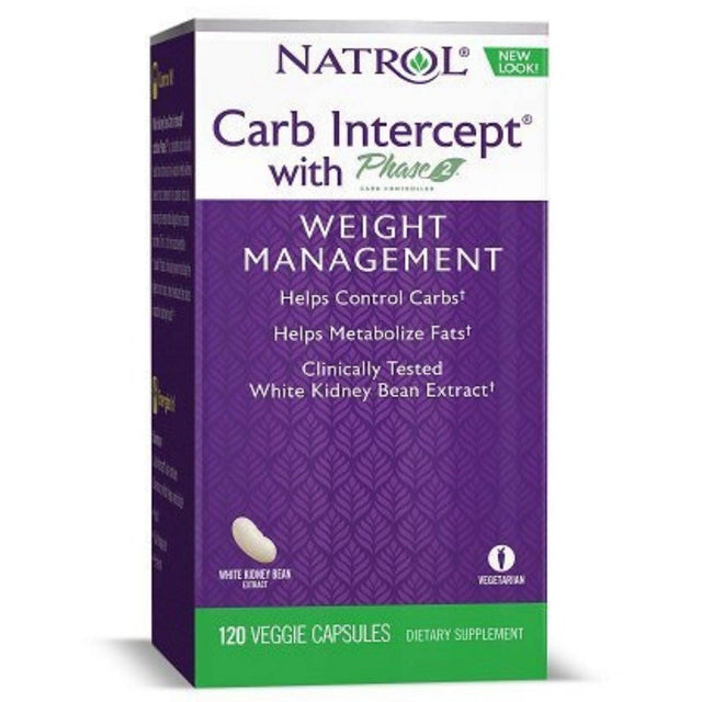 Natrol Carb Intercept with Phase 2 - 120 Cápsulas Vegetales - Haz Tu Pedido